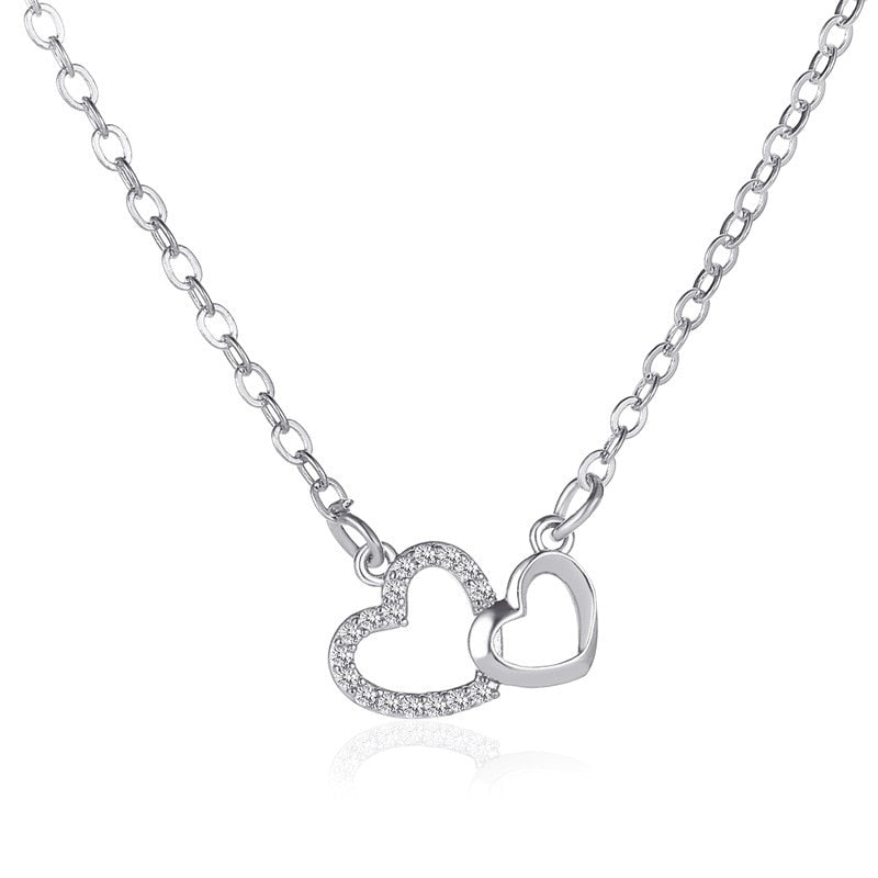 Collier coeur entrelacé