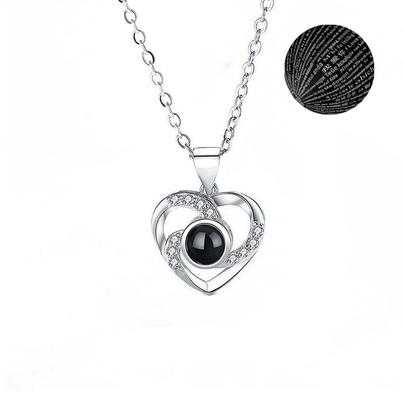Collier Coeur Je t'Aime 100 Langues