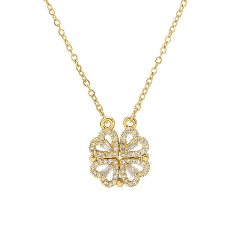 collier coeur trèfle
