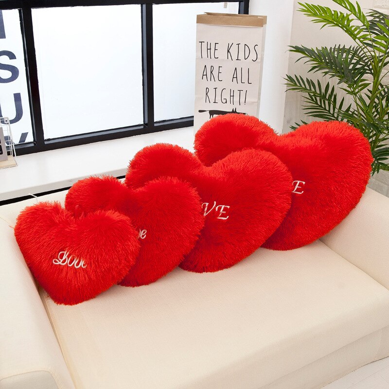 Coussin coeur romantique