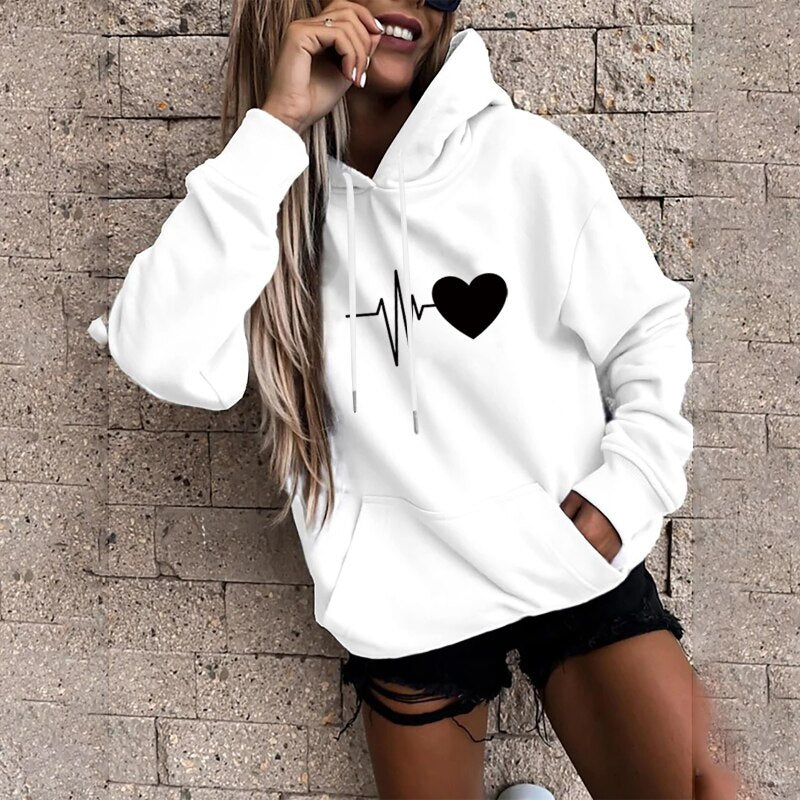 pull coeur noir blanc