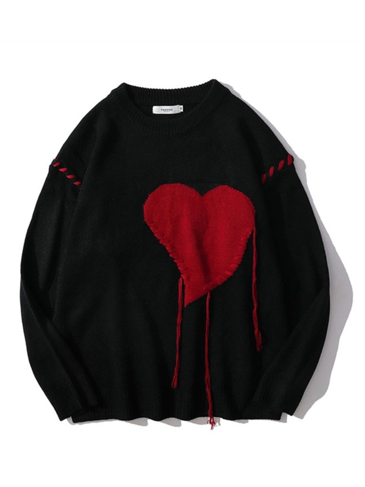 Pull Coeur tricot