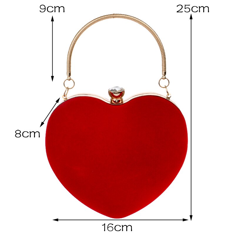 Sac coeur rouge dimensions