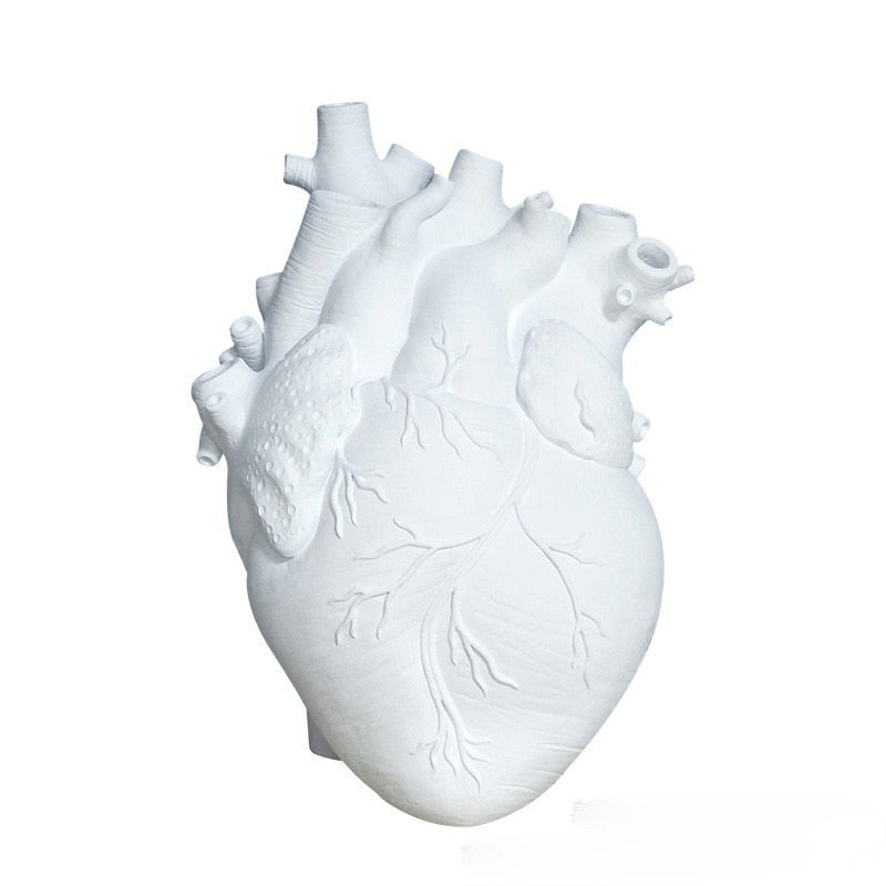 vase coeur blanc