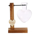 Vase coeur bois
