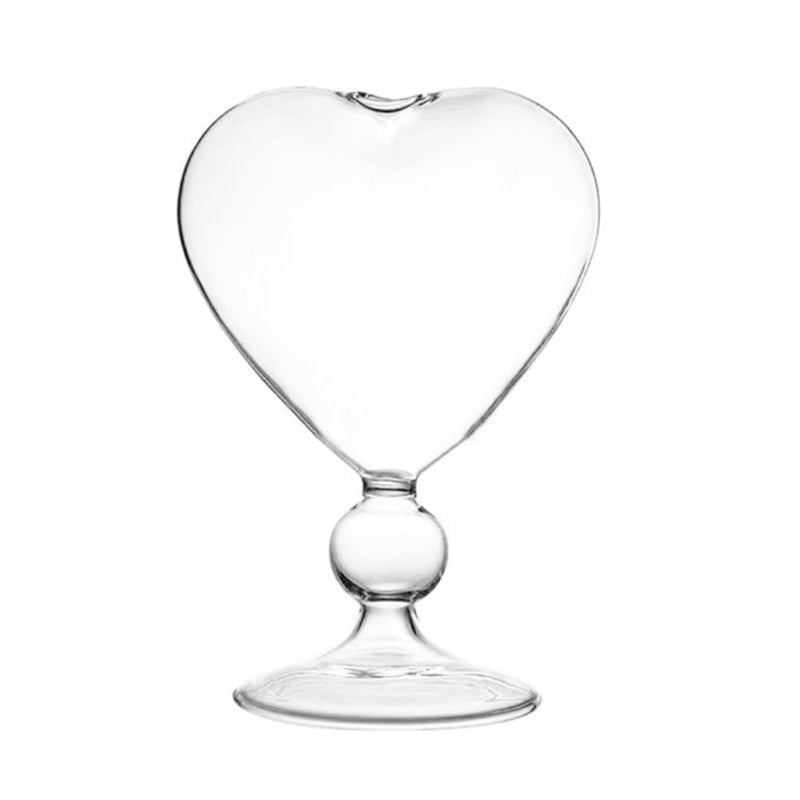 Vase coeur verre